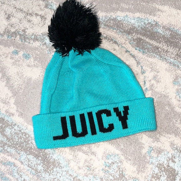 Juicy Couture Turquoise Kids Beanie - Picture 1 of 2
